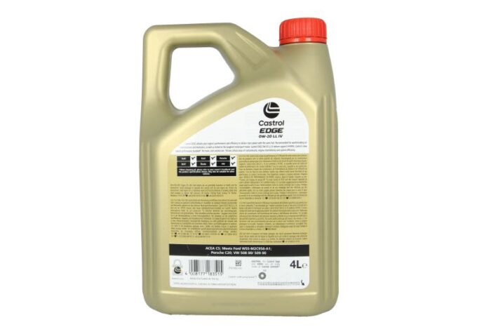 Edge 0w20 ll iv 4l oleje i smary castrol - obrazek 2