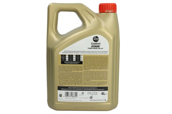Edge 5w40 td 4l oleje i smary castrol - obrazek 2