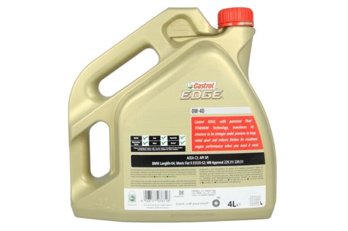Edge 0w40 4l oleje i smary castrol - obrazek 2