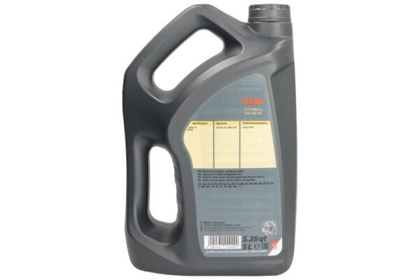 Titan gt1 pro v 0w20 5l oleje i smary fuchs oil - obrazek 2