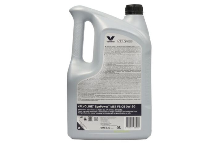 Synpower mstfe c5 0w20 5l oleje i smary valvoline - obrazek 2