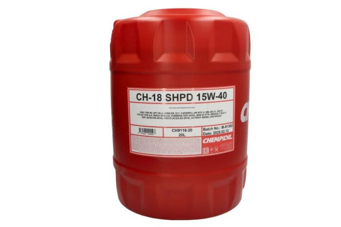 Ch-18 shpd ls 15w40 20l oleje i smary chempioil xxl - obrazek 2