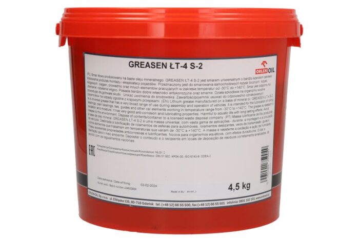 Greasen lt-4 s2 4,5kg oleje i smary orlen - obrazek 2