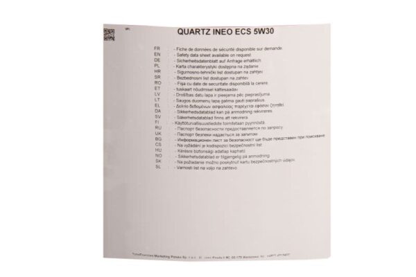 Quartz 5w30 i. Ecs 60l oleje i smary totalenergies xxl - obrazek 3