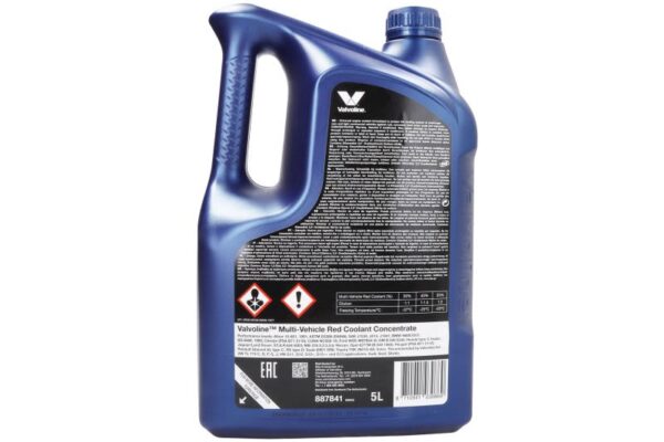 Val mv coolant red con 5l płyny i koncentraty do chłodnic valvoline - obrazek 2