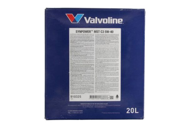 Synpower mst c3 5w40 20lb oleje i smary valvoline xxl - obrazek 2